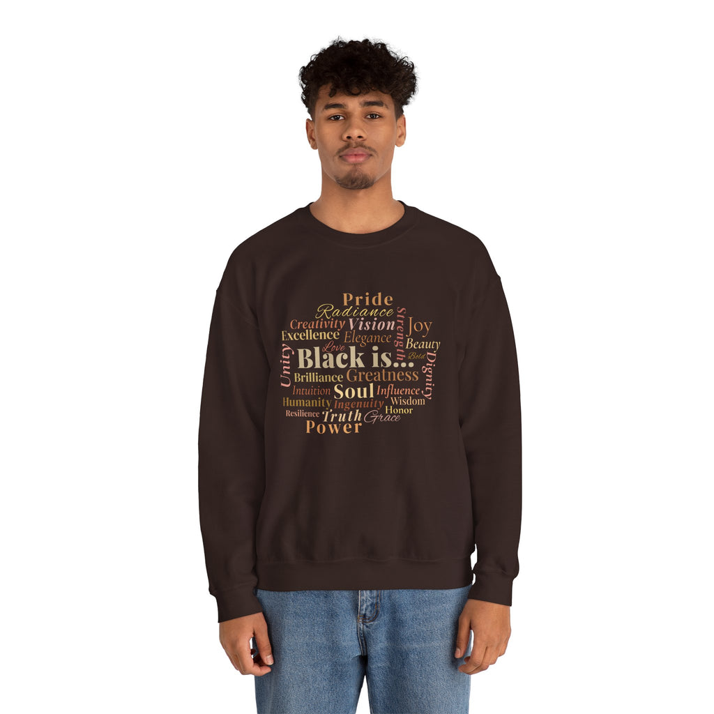 Black Is… Version I: Sleek Design - Statement Sweatshirt, Unisex Crewneck