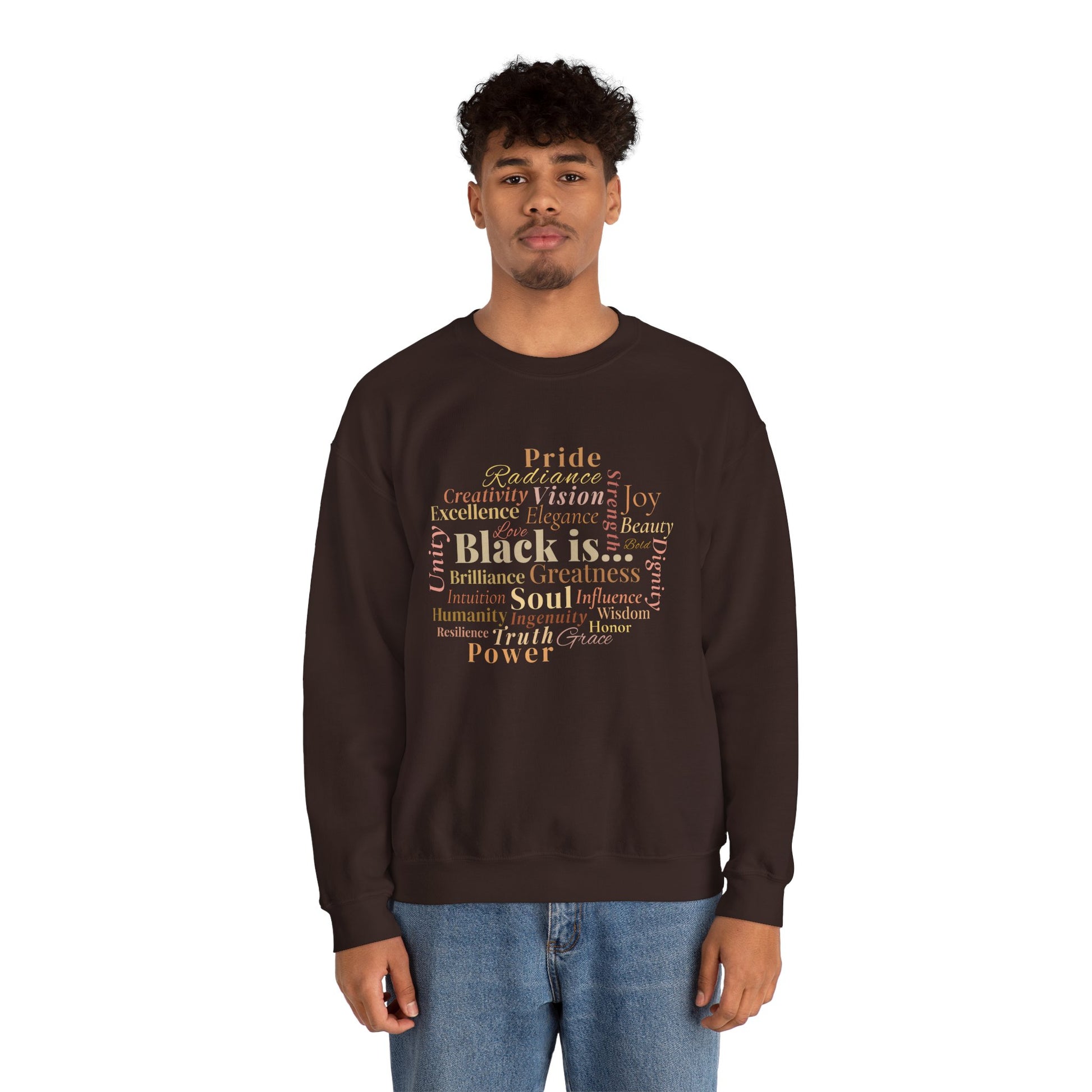 Black Is… Version I: Sleek Design - Statement Sweatshirt, Unisex Crewneck