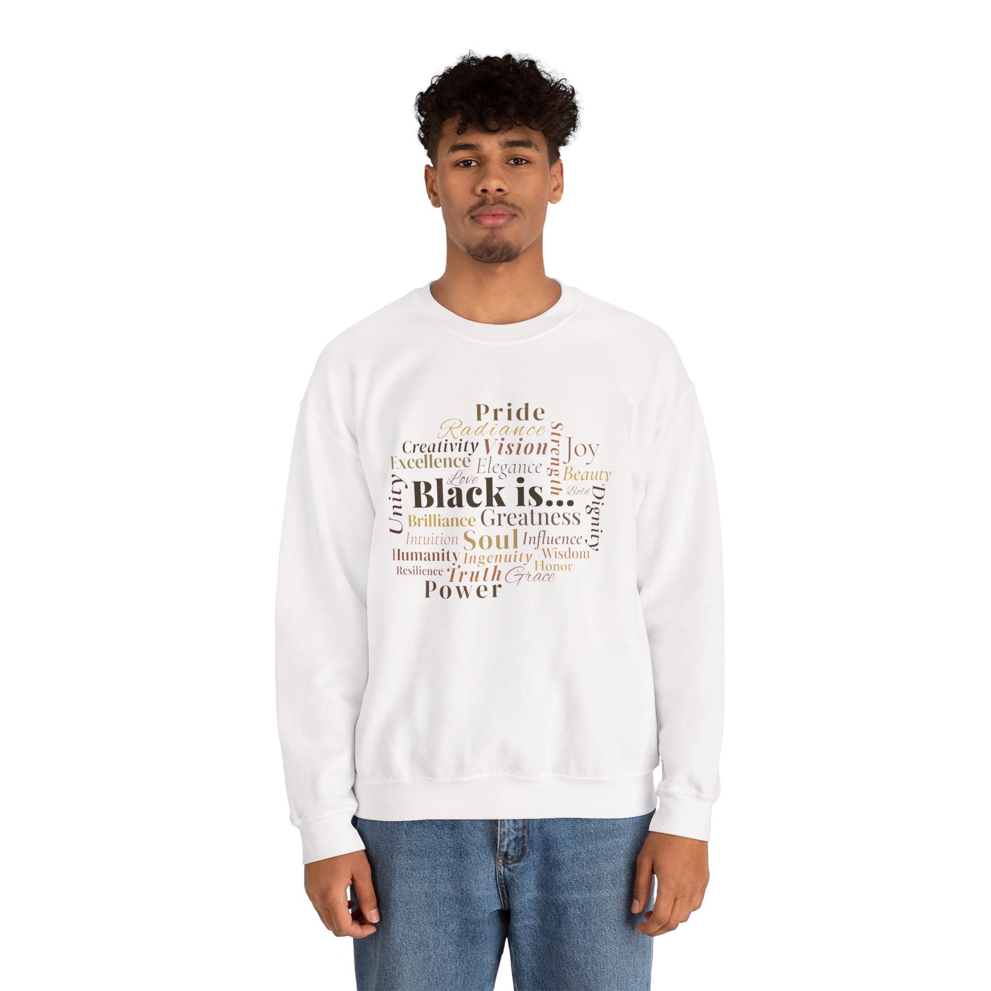 Black Is… Version I: Sleek Design - Statement Sweatshirt, Unisex Crewneck