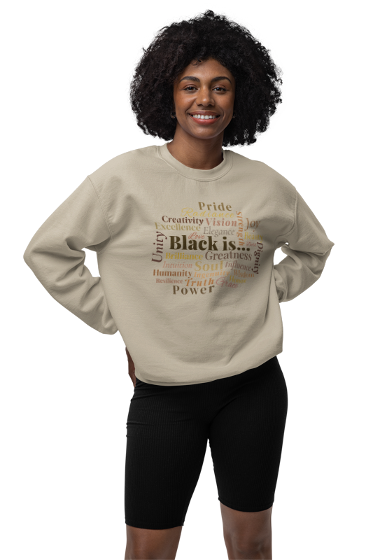 Black Is… Version I: Sleek Design - Statement Sweatshirt, Unisex Crewneck