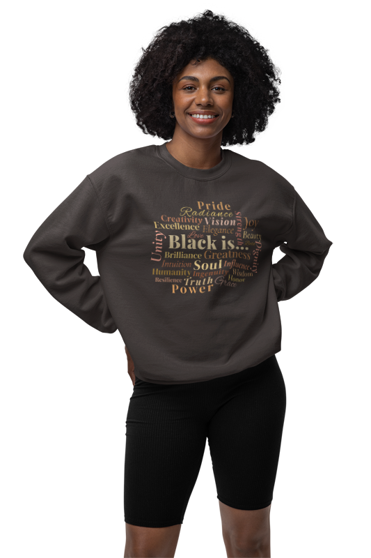 Black Is… Version I: Sleek Design - Statement Sweatshirt, Unisex Crewneck