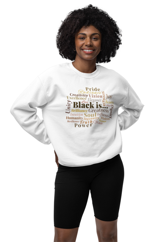 Black Is… Version I: Sleek Design - Statement Sweatshirt, Unisex Crewneck