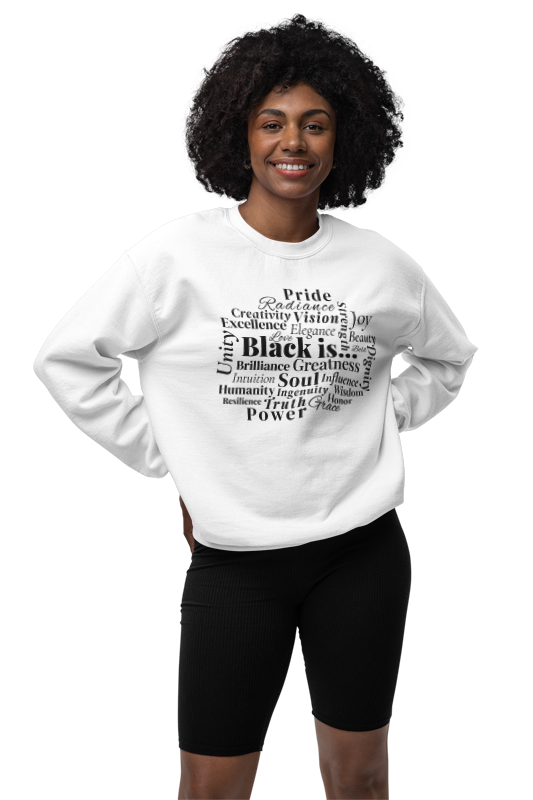Black Is… Version I: Sleek Design, Monochrome Edition - Statement Sweatshirt, Unisex Crewneck