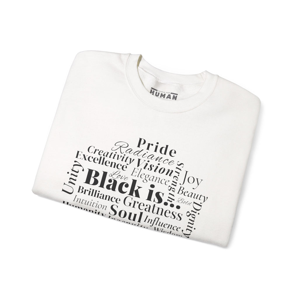 Black Is… Version I: Sleek Design, Monochrome Edition - Statement Sweatshirt, Unisex Crewneck