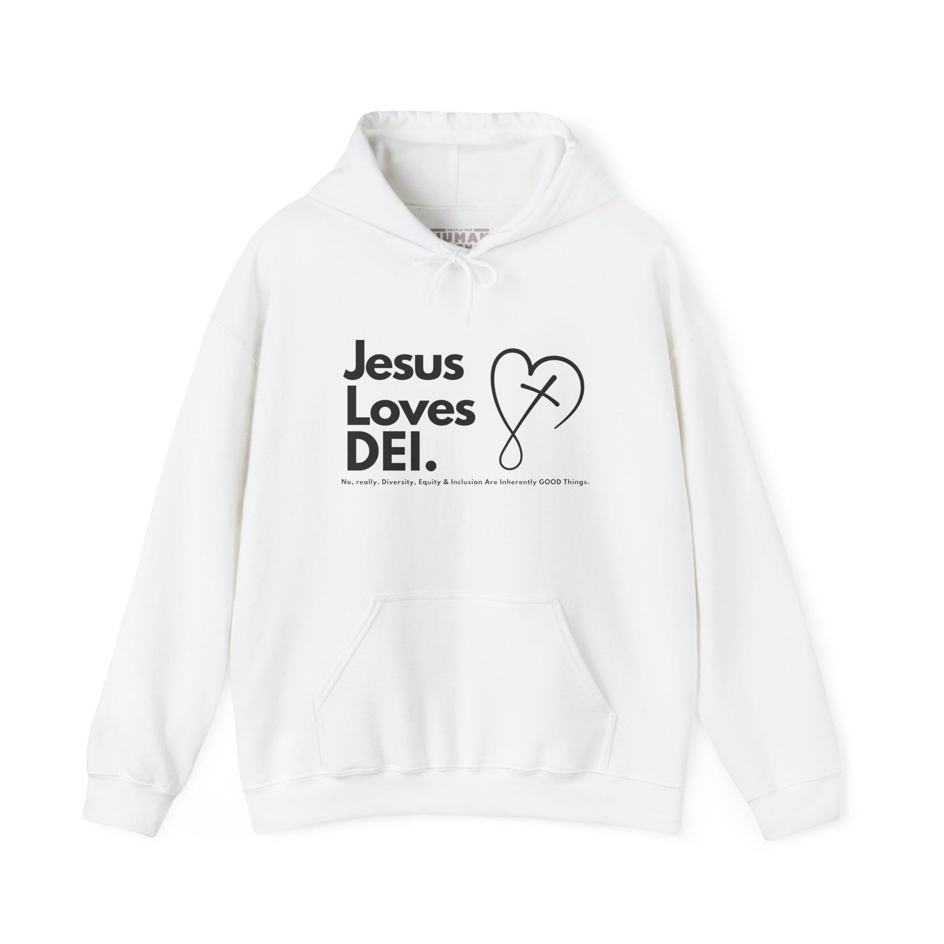 Jesus Loves DEI (Style 2) - Unisex Heavy Blend Hoodie