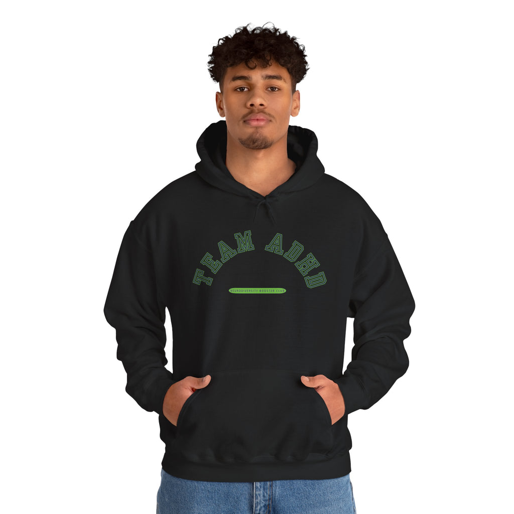 TEAM ADHD Hoodie (Green Accent)— Embrace Neurodiversity Collection