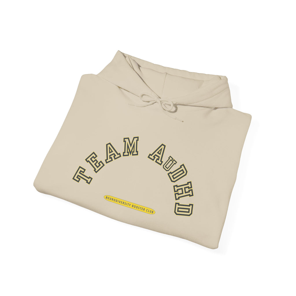 TEAM AuDHD Hoodie (Yellow Accent) — Embrace Neurodiversity Collection