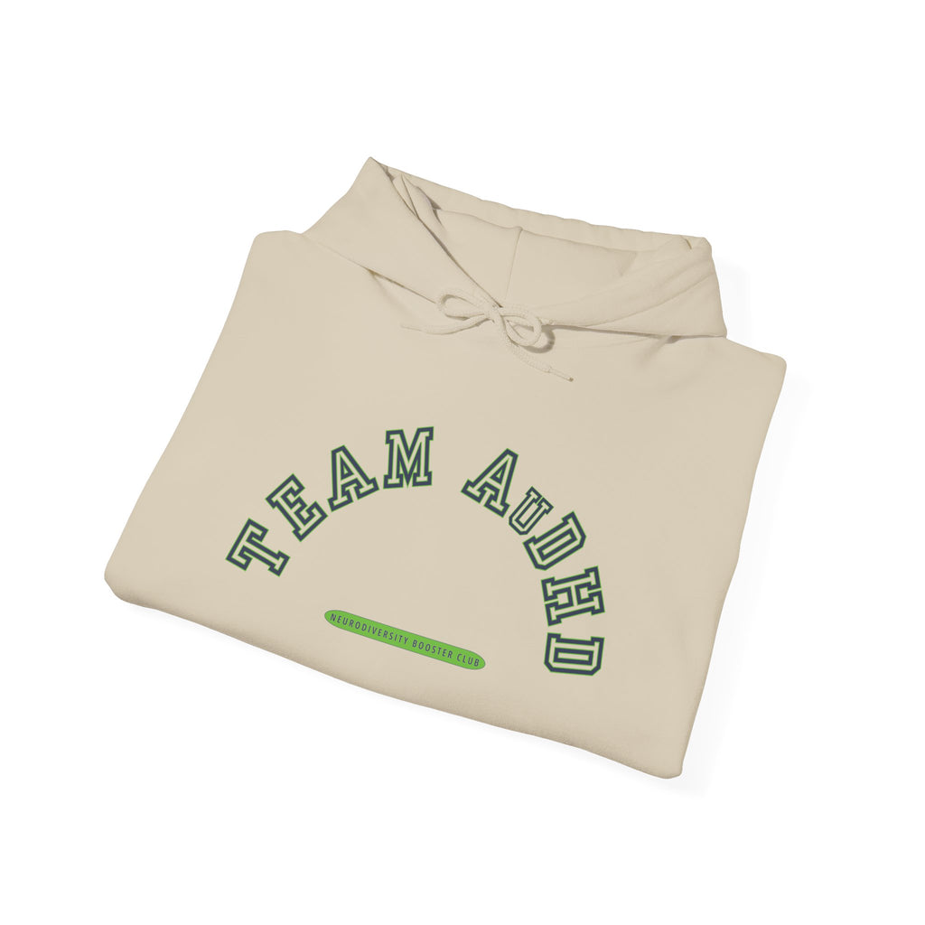 TEAM AuDHD Hoodie (Green Accent) — Embrace Neurodiversity Collection