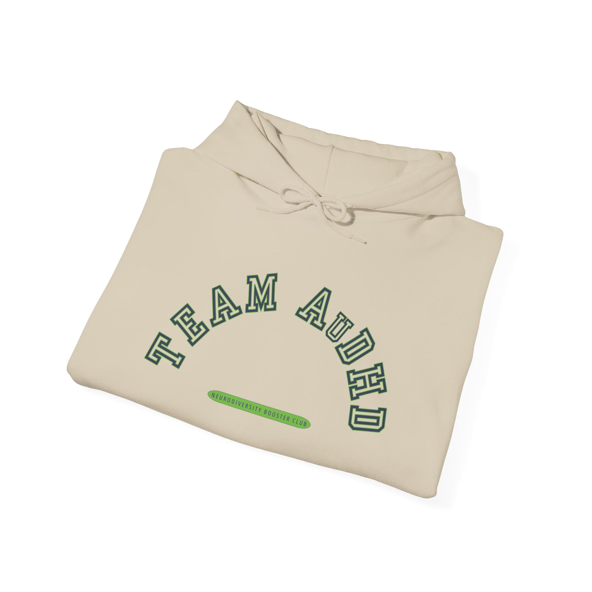 TEAM AuDHD Hoodie (Green Accent) — Embrace Neurodiversity Collection