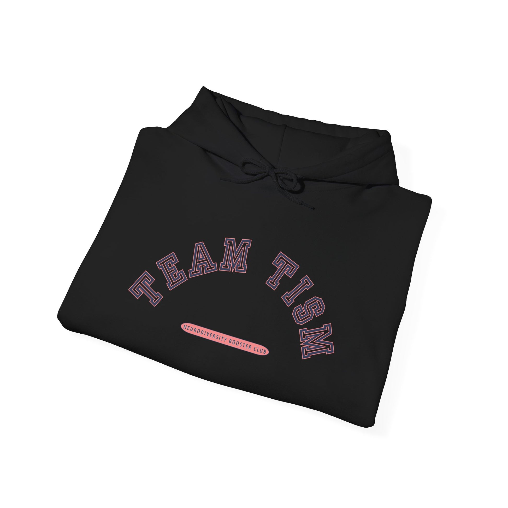 TEAM TISM Hoodie (Pink Accent)  — Embrace Neurodiversity Collection