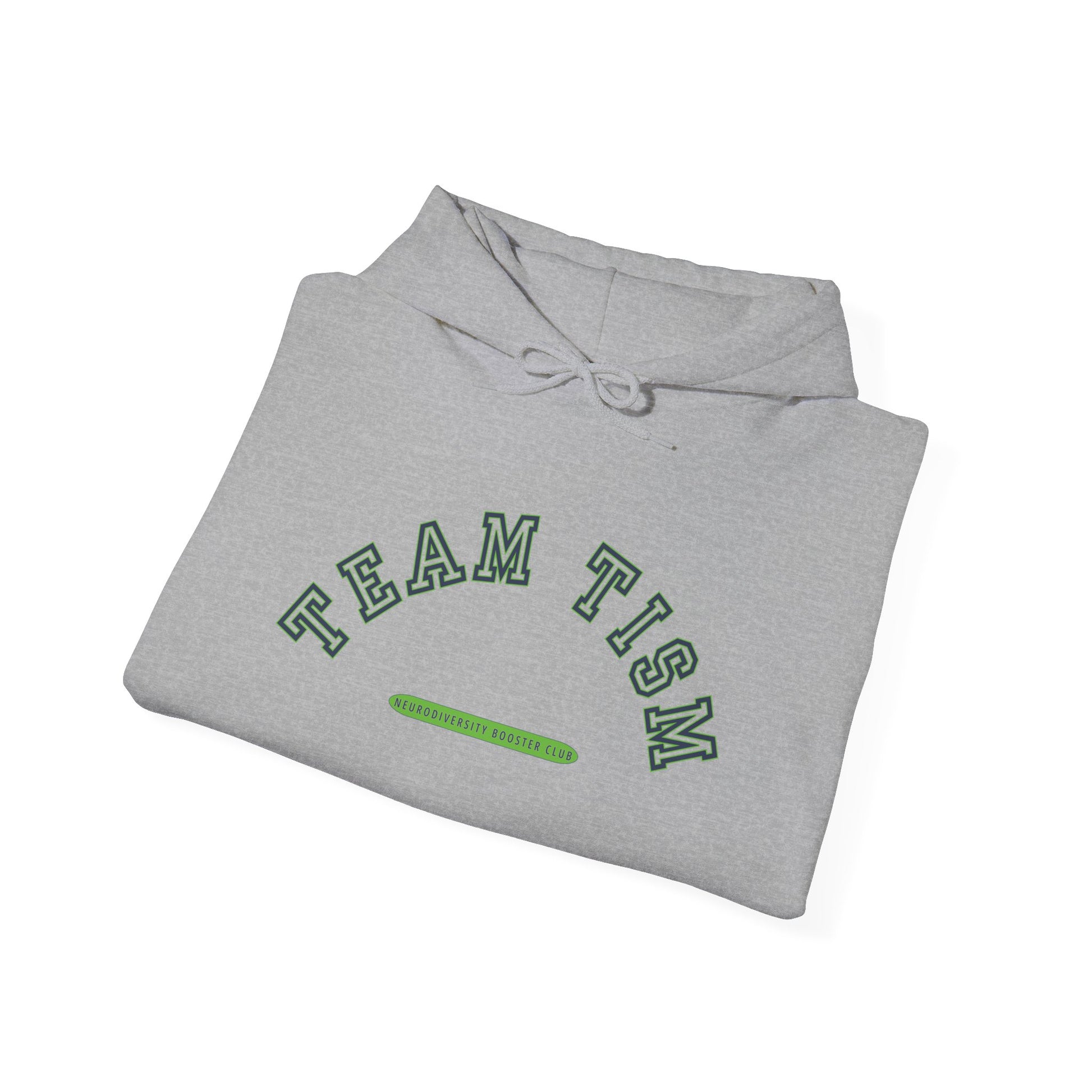 TEAM TISM Hoodie (Green Accent) — Embrace Neurodiversity Collection
