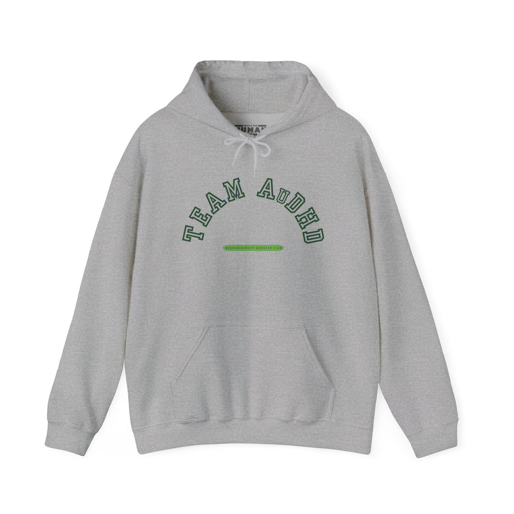 TEAM AuDHD Hoodie (Green Accent) — Embrace Neurodiversity Collection