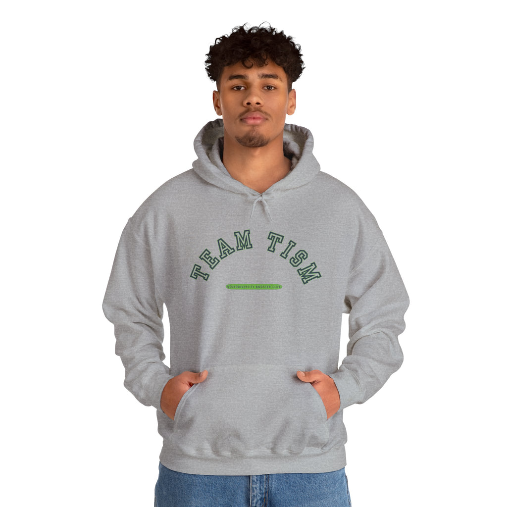 TEAM TISM Hoodie (Green Accent) — Embrace Neurodiversity Collection