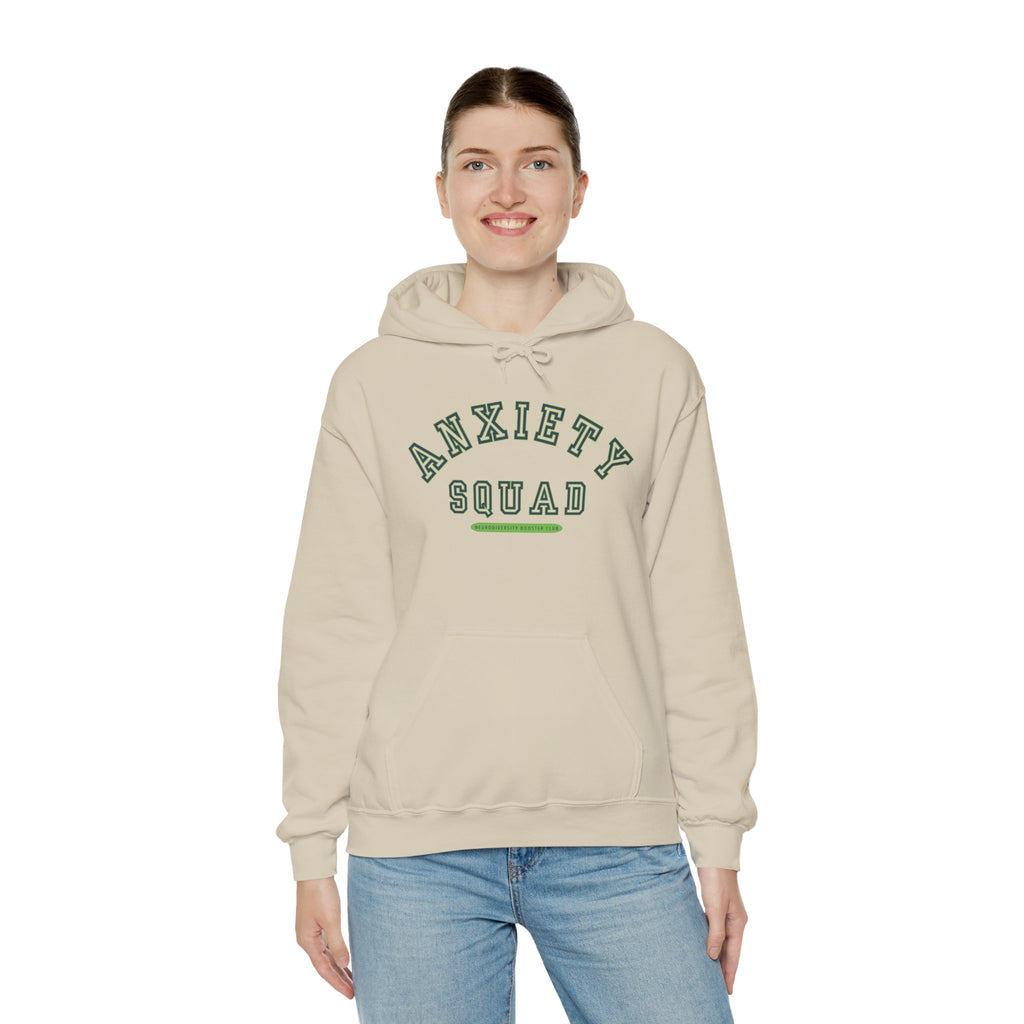 ANXIETY SQUAD Hoodie (Green Accent) — Embrace Neurodiversity Collection
