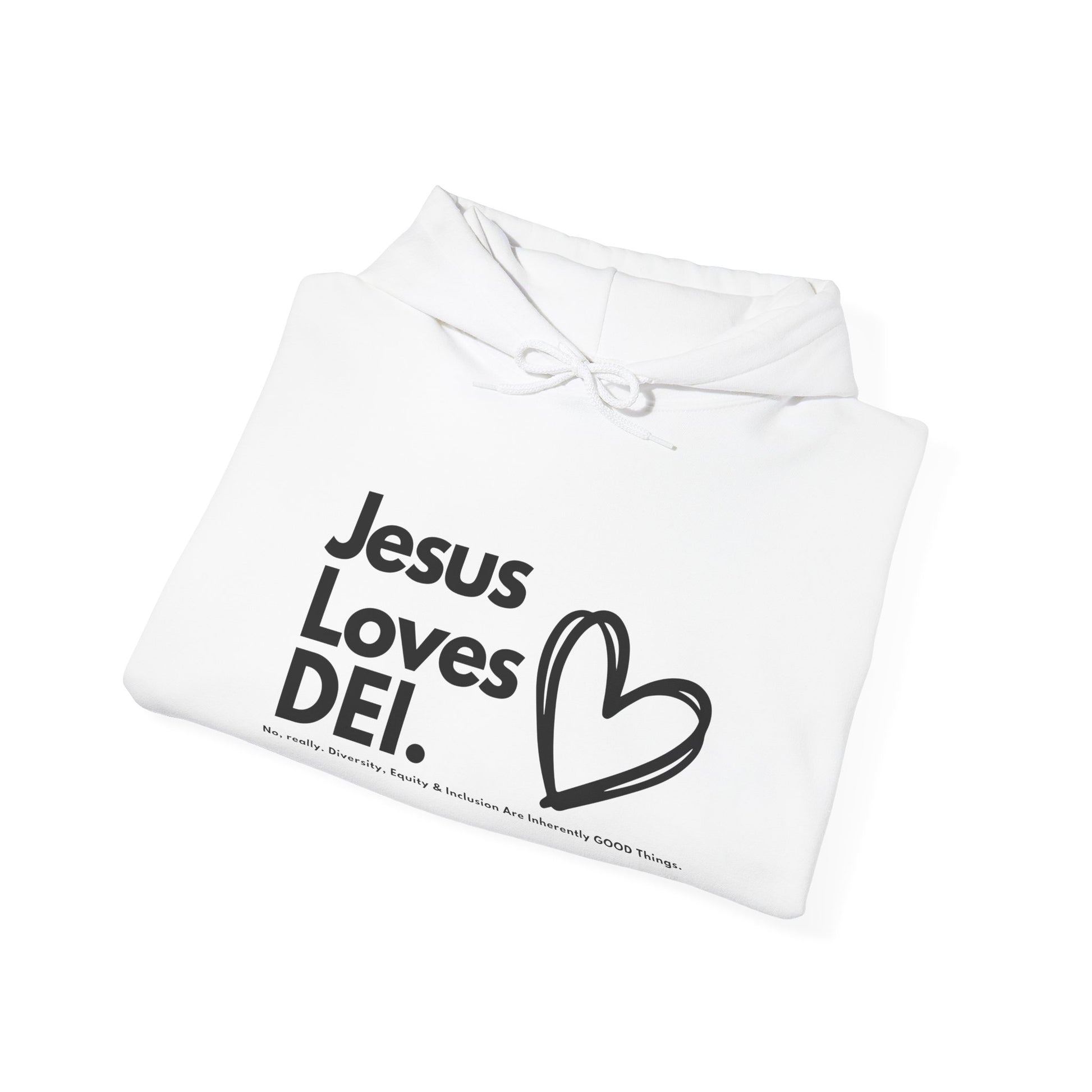 Jesus Loves DEI (Style 1) - Unisex Heavy Blend Hoodie