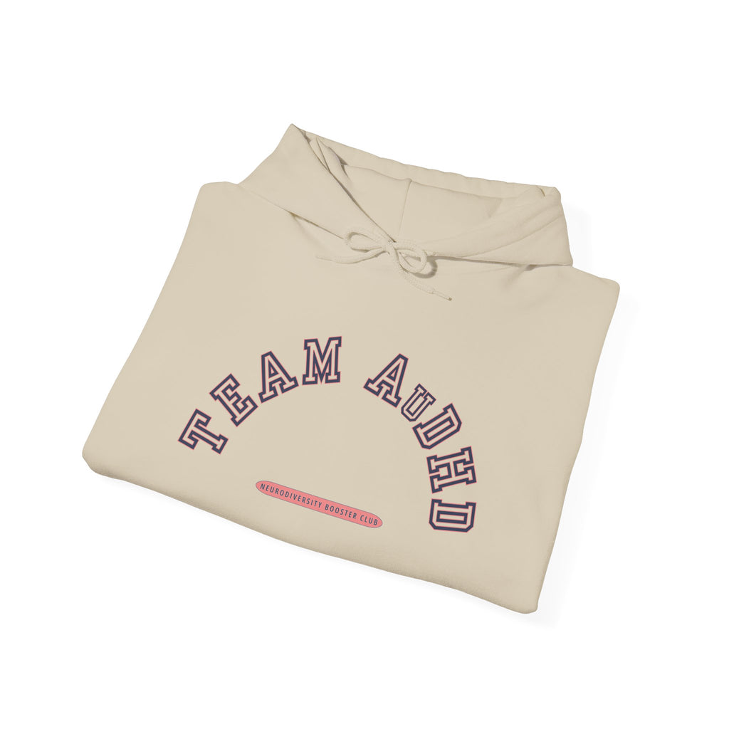 TEAM AuDHD Hoodie (Pink Accent) — Embrace Neurodiversity Collection