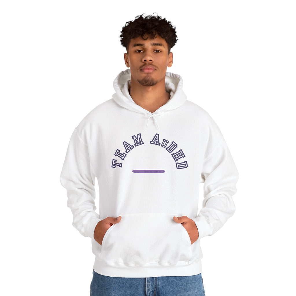 TEAM AuDHD Hoodie (Purple Accent) — Embrace Neurodiversity Collection