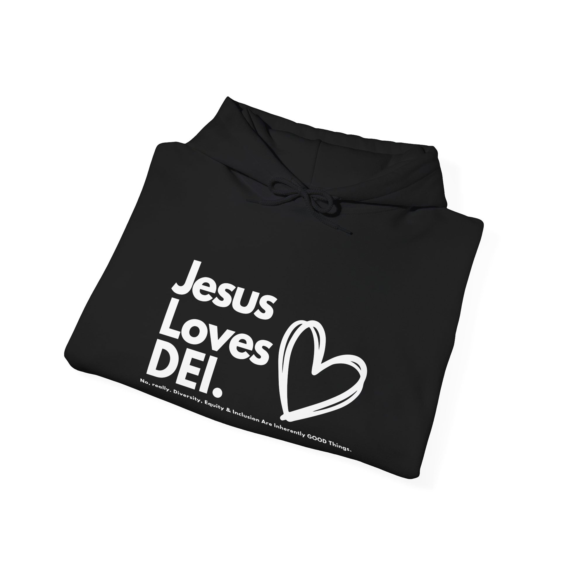 Jesus Loves DEI (Style 1) - Unisex Heavy Blend Hoodie