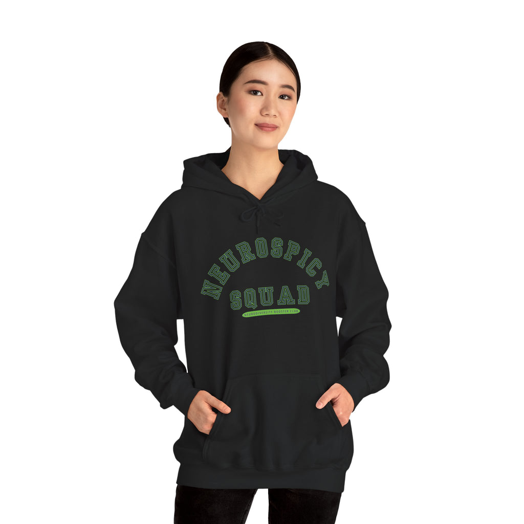 NEUROSPICY SQUAD Hoodie (Green Accent) — Embrace Neurodiversity Collection