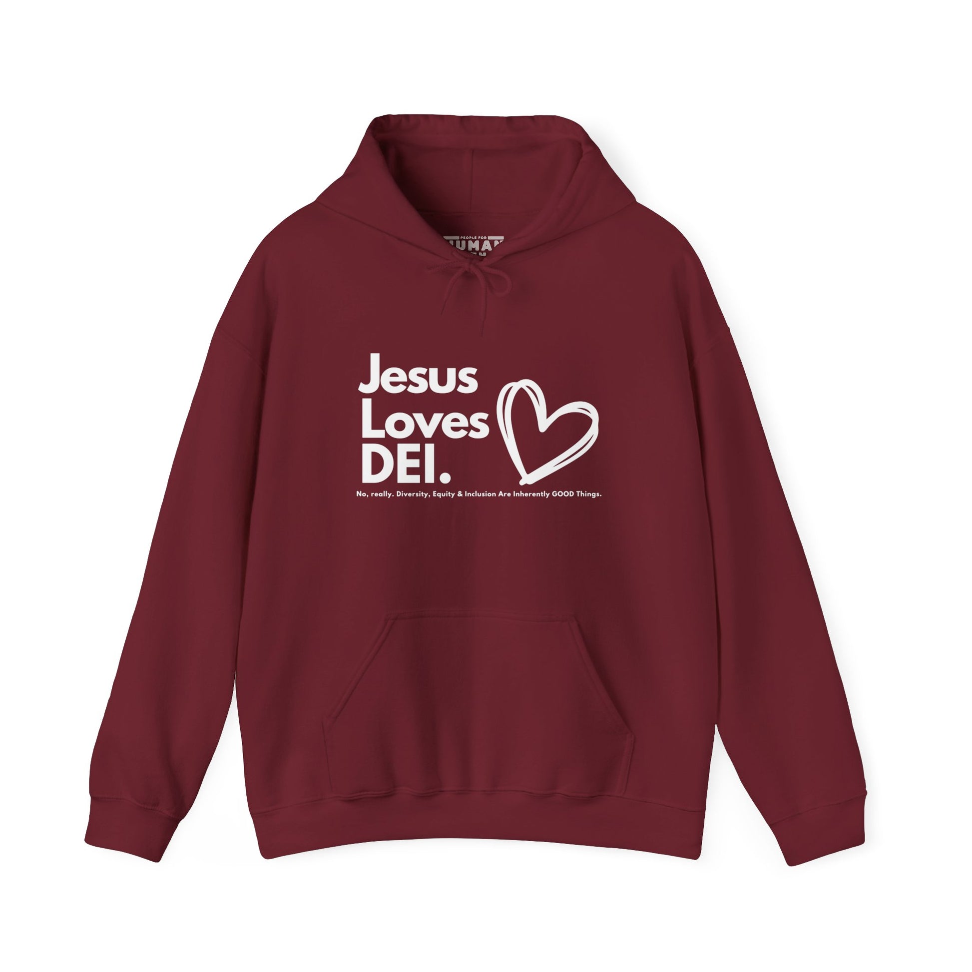 Jesus Loves DEI (Style 1) - Unisex Heavy Blend Hoodie