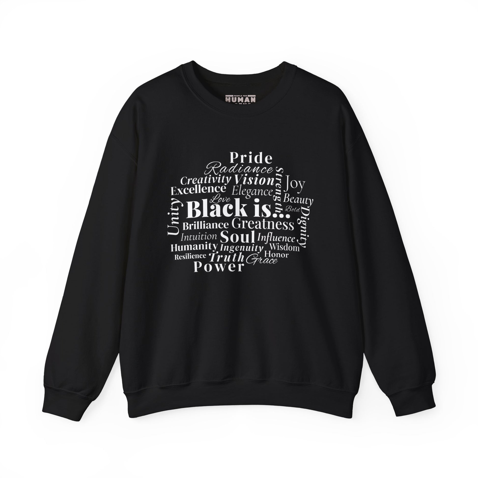 Black Is… Version I: Sleek Design, Monochrome Edition - Statement Sweatshirt, Unisex Crewneck