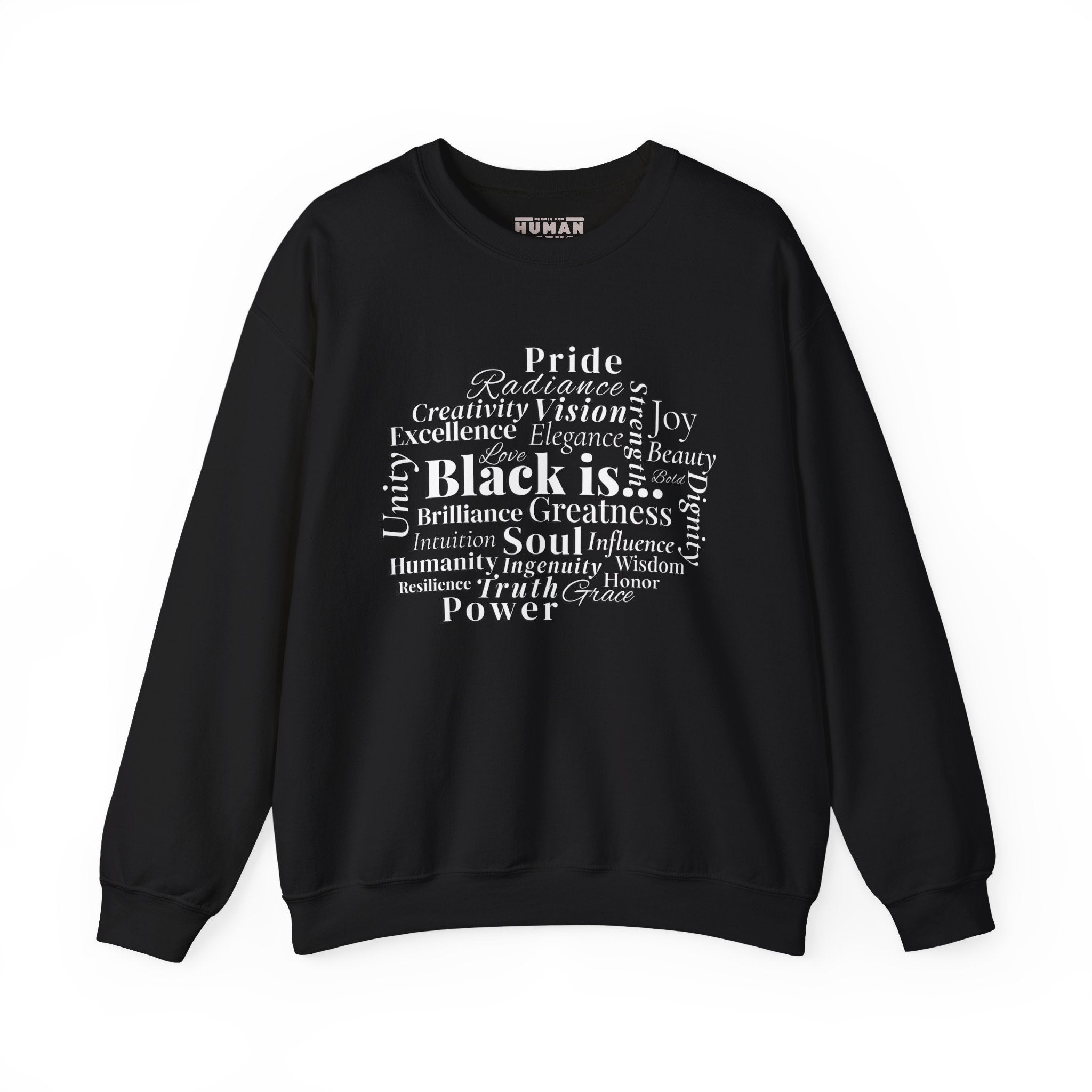 Black Is… Version I: Sleek Design, Monochrome Edition - Statement Sweatshirt, Unisex Crewneck