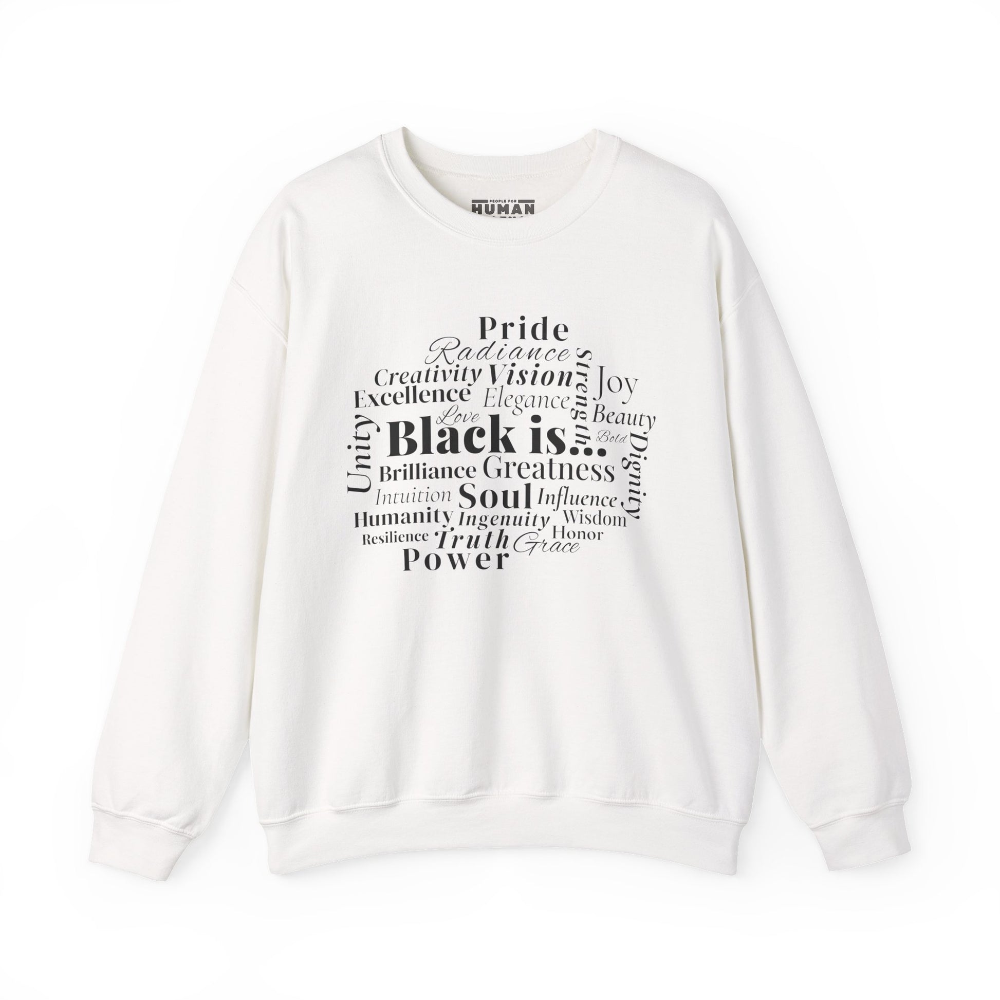 Black Is… Version I: Sleek Design, Monochrome Edition - Statement Sweatshirt, Unisex Crewneck