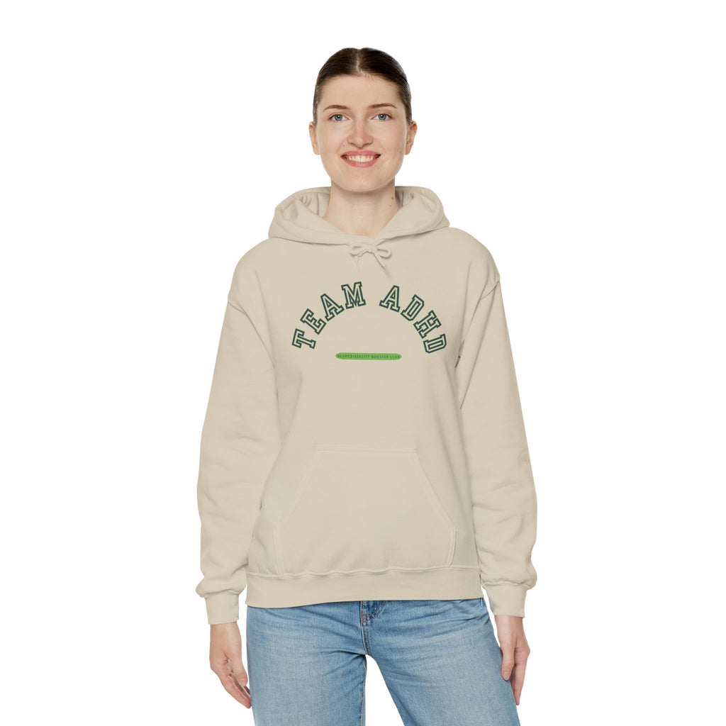 TEAM ADHD Hoodie (Green Accent)— Embrace Neurodiversity Collection