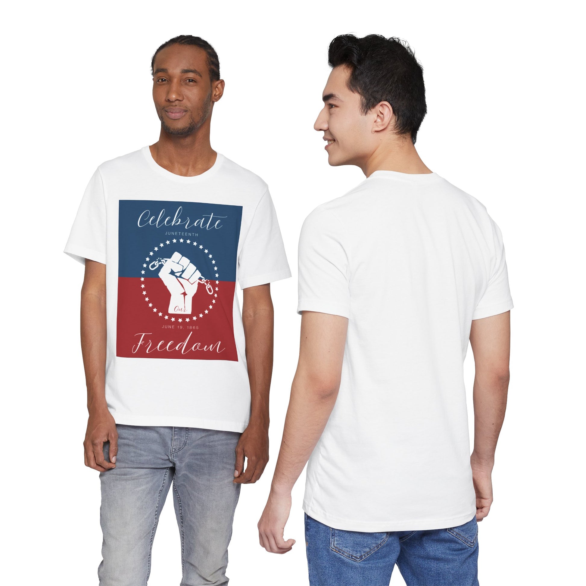 We Celebrate Our Freedom Juneteenth Tee | 4th of July, Independence Day Alternative Shirt for Black Solidarity, Black American Culture, Black Pride, Unisex T-Shirt