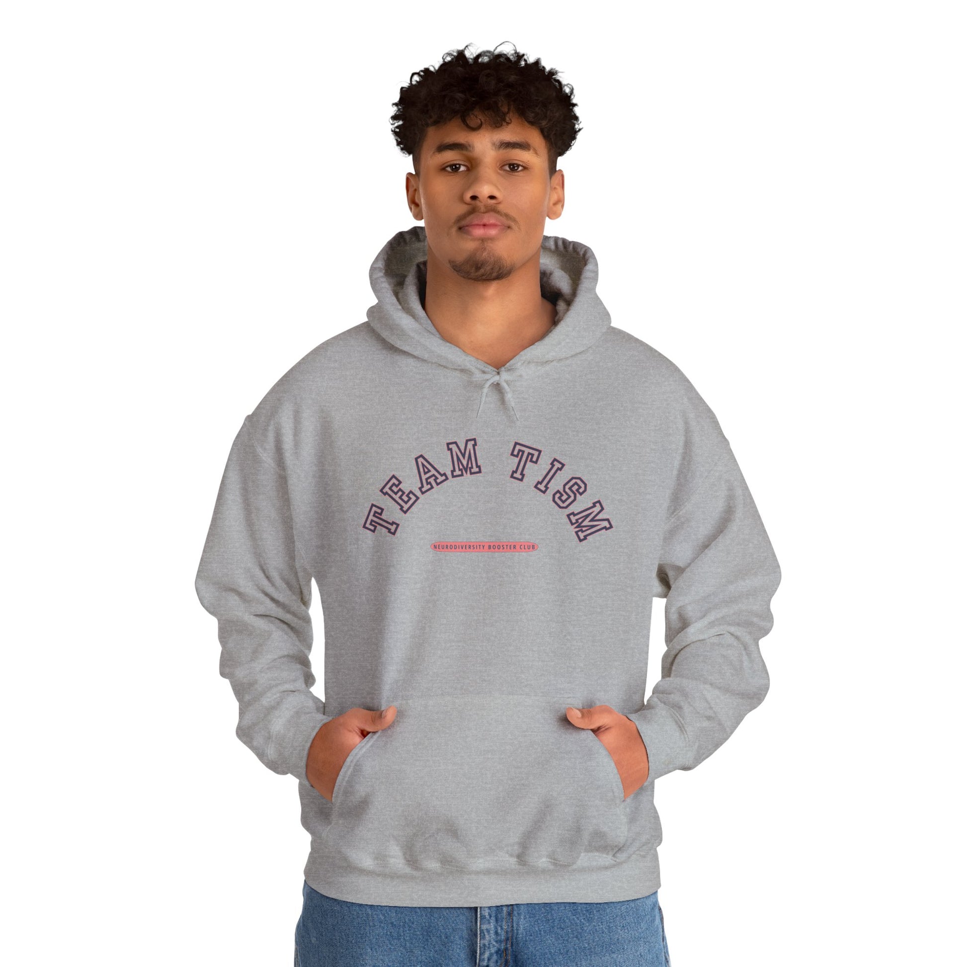 TEAM TISM Hoodie (Pink Accent)  — Embrace Neurodiversity Collection