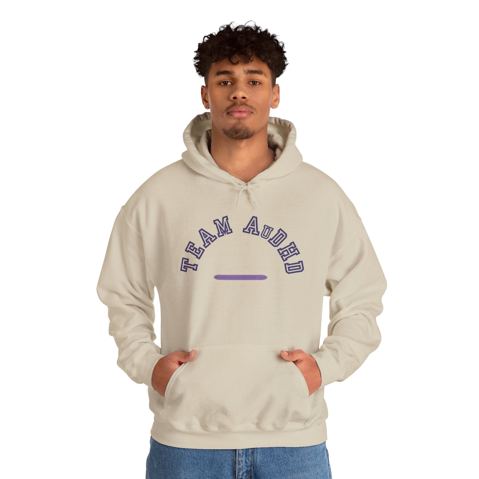TEAM AuDHD Hoodie (Purple Accent) — Embrace Neurodiversity Collection