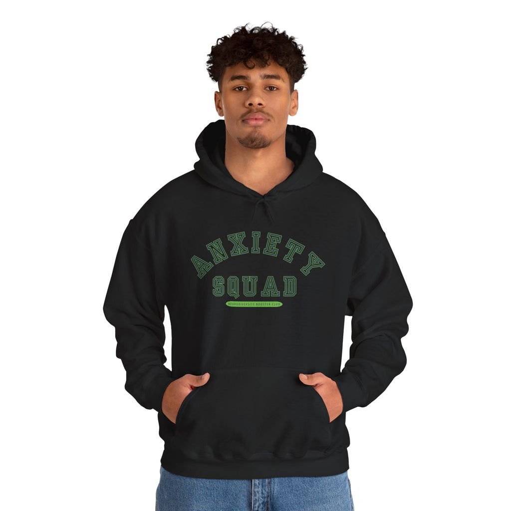 ANXIETY SQUAD Hoodie (Green Accent) — Embrace Neurodiversity Collection
