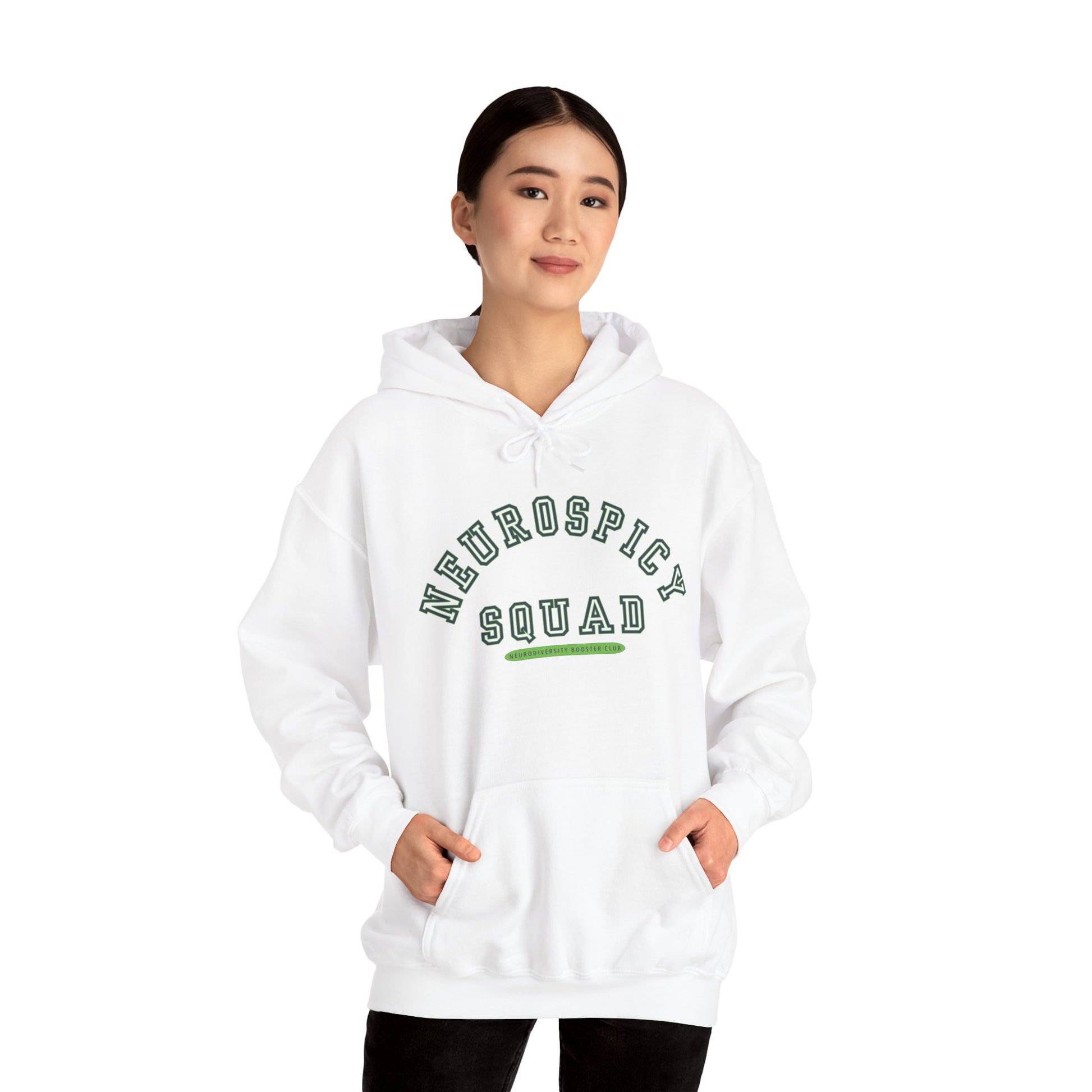 NEUROSPICY SQUAD Hoodie (Green Accent) — Embrace Neurodiversity Collection