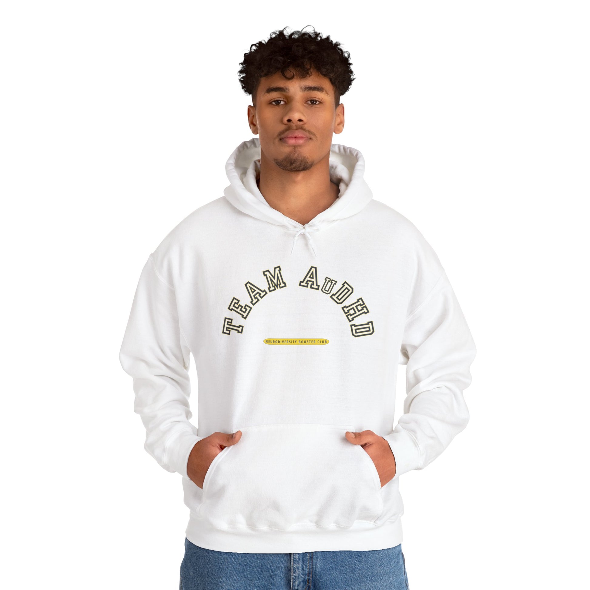 TEAM AuDHD Hoodie (Yellow Accent) — Embrace Neurodiversity Collection