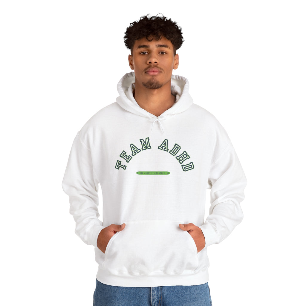 TEAM ADHD Hoodie (Green Accent)— Embrace Neurodiversity Collection