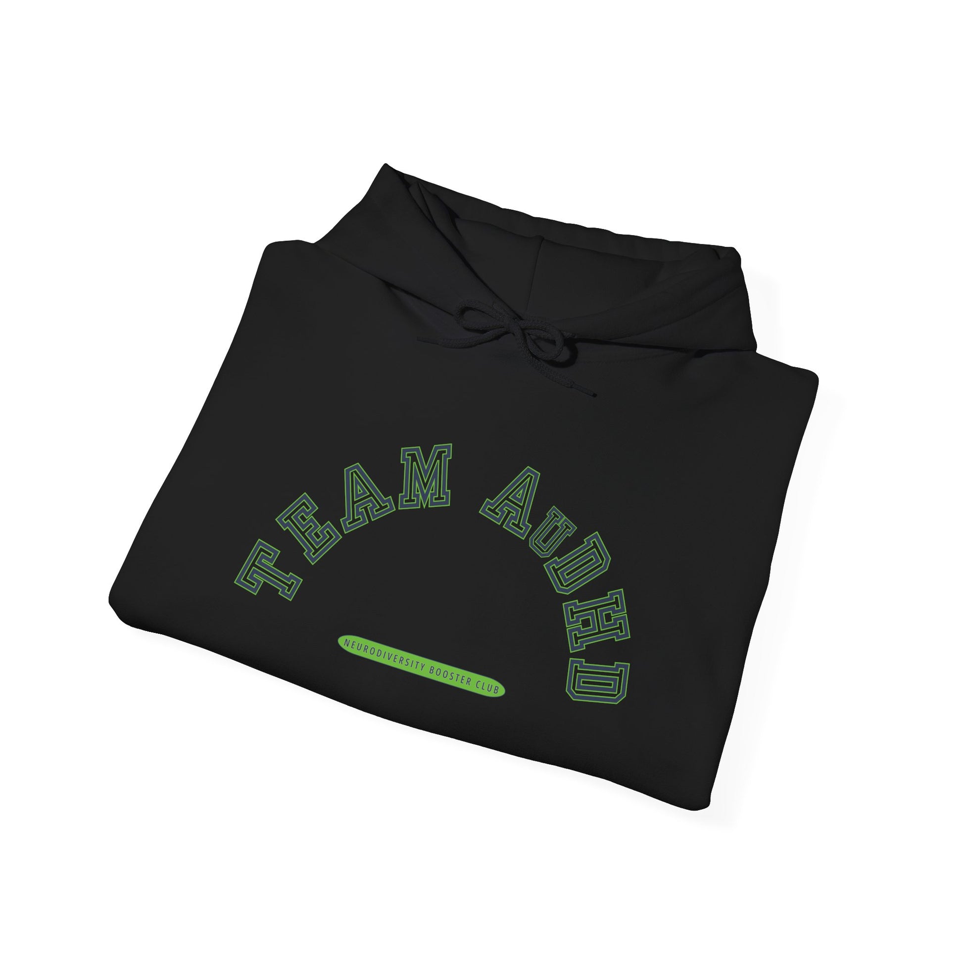 TEAM AuDHD Hoodie (Green Accent) — Embrace Neurodiversity Collection
