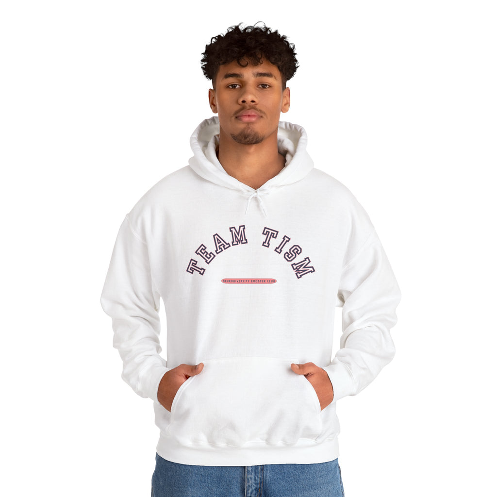TEAM TISM Hoodie (Pink Accent)  — Embrace Neurodiversity Collection