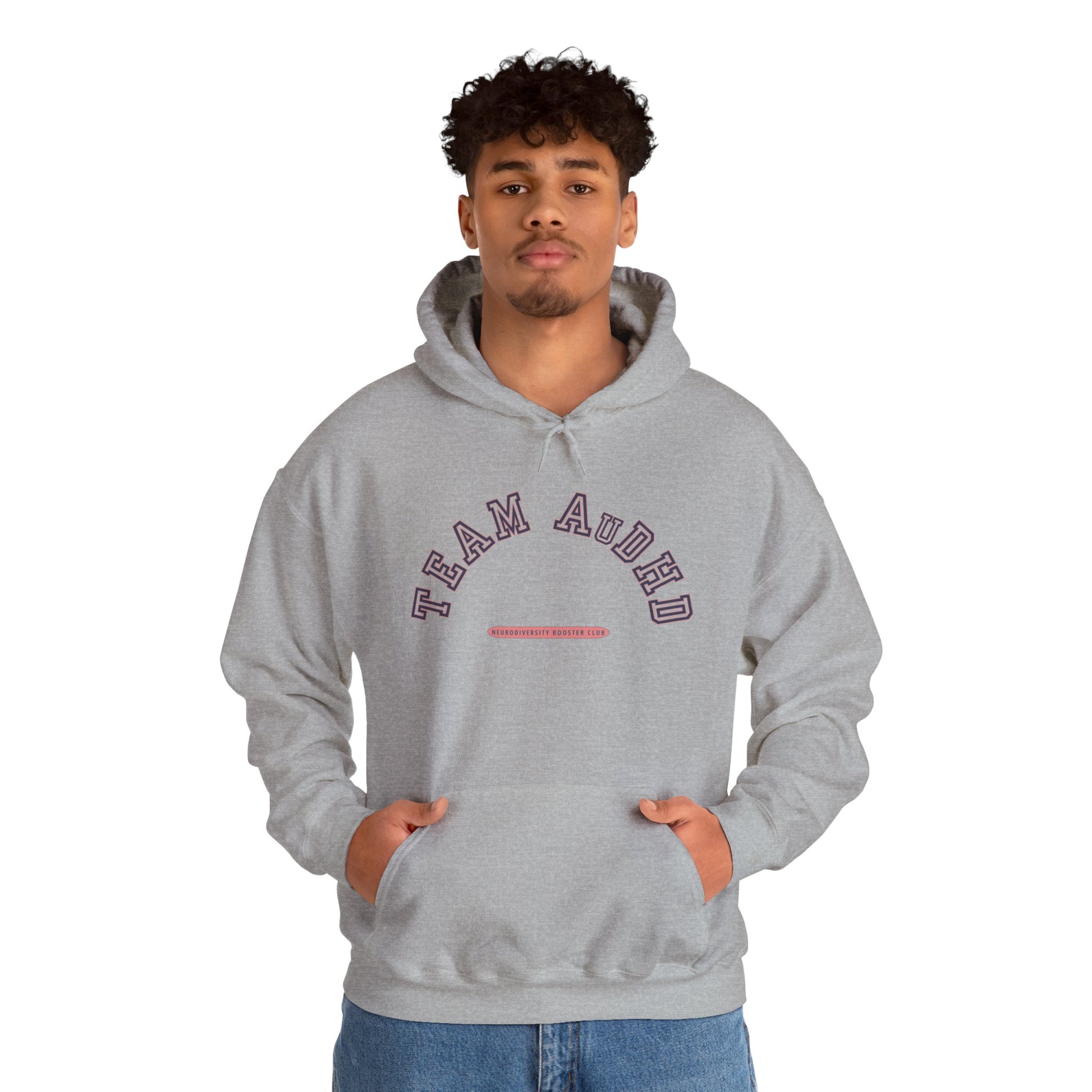 TEAM AuDHD Hoodie (Pink Accent) — Embrace Neurodiversity Collection