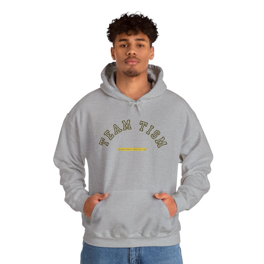 TEAM TISM Hoodie (Yellow Accent) — Embrace Neurodiversity Collection