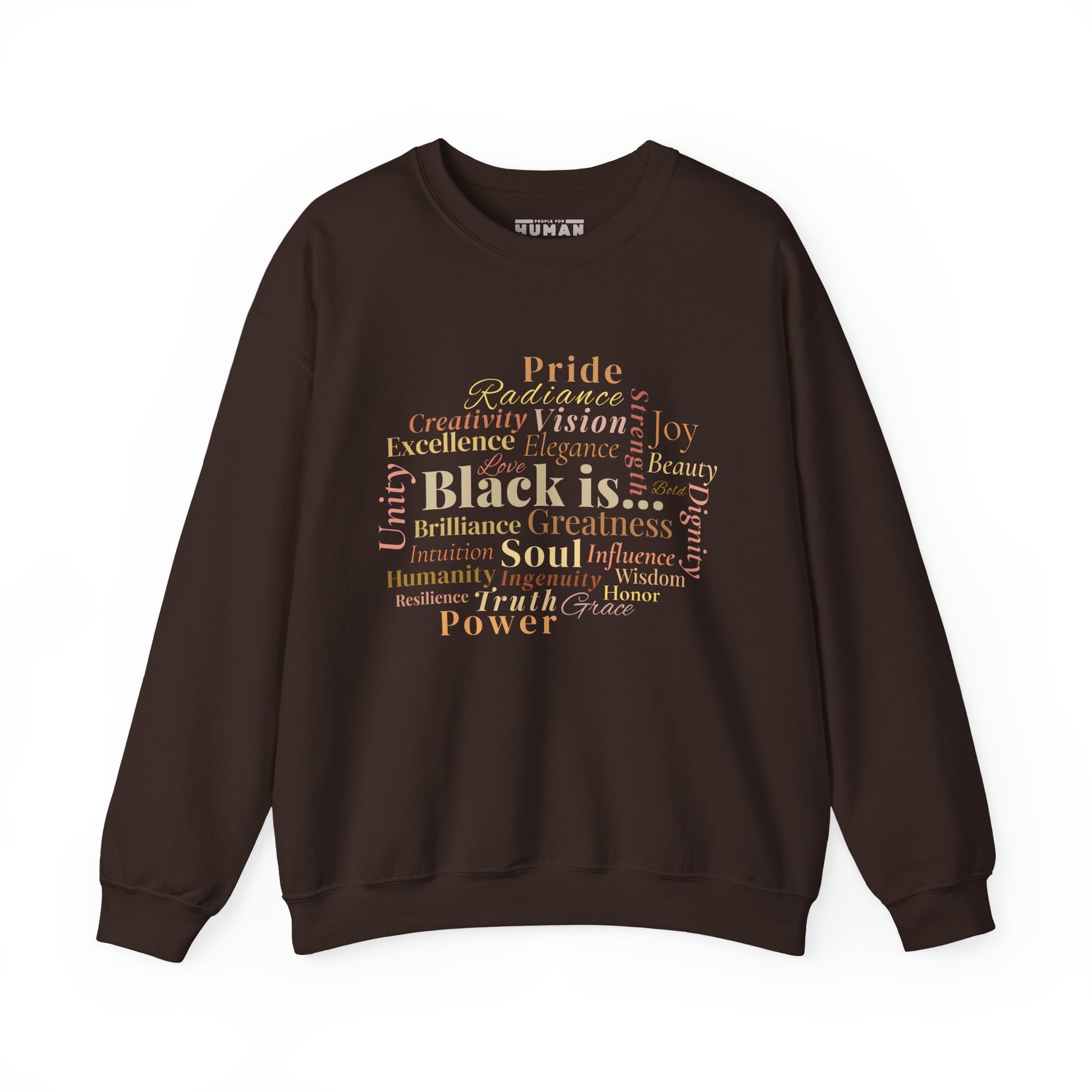 Black Is… Version I: Sleek Design - Statement Sweatshirt, Unisex Crewneck
