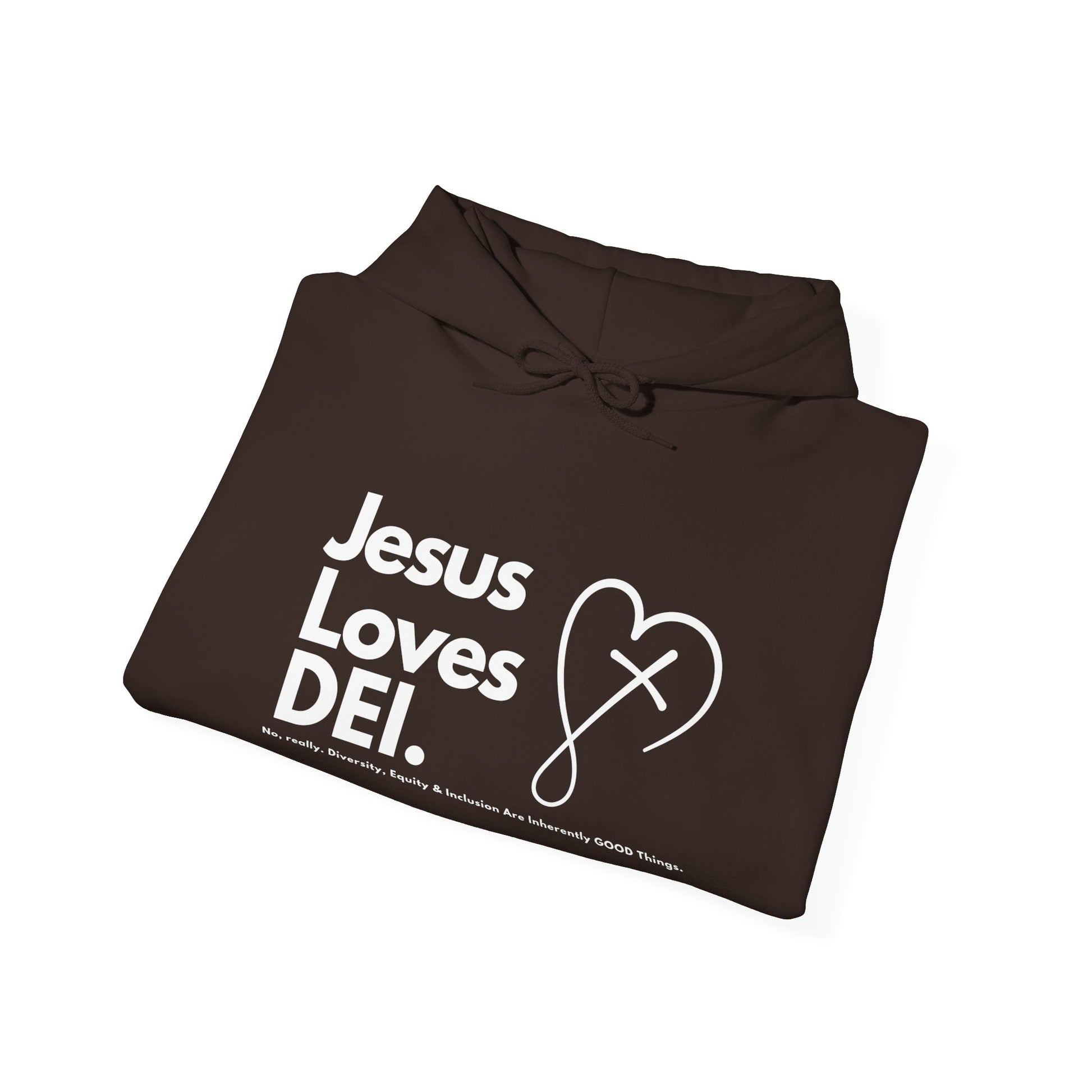 Jesus Loves DEI (Style 2) - Unisex Heavy Blend Hoodie