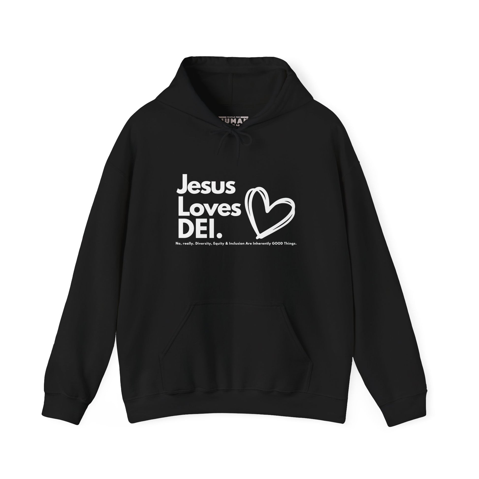Jesus Loves DEI (Style 1) - Unisex Heavy Blend Hoodie
